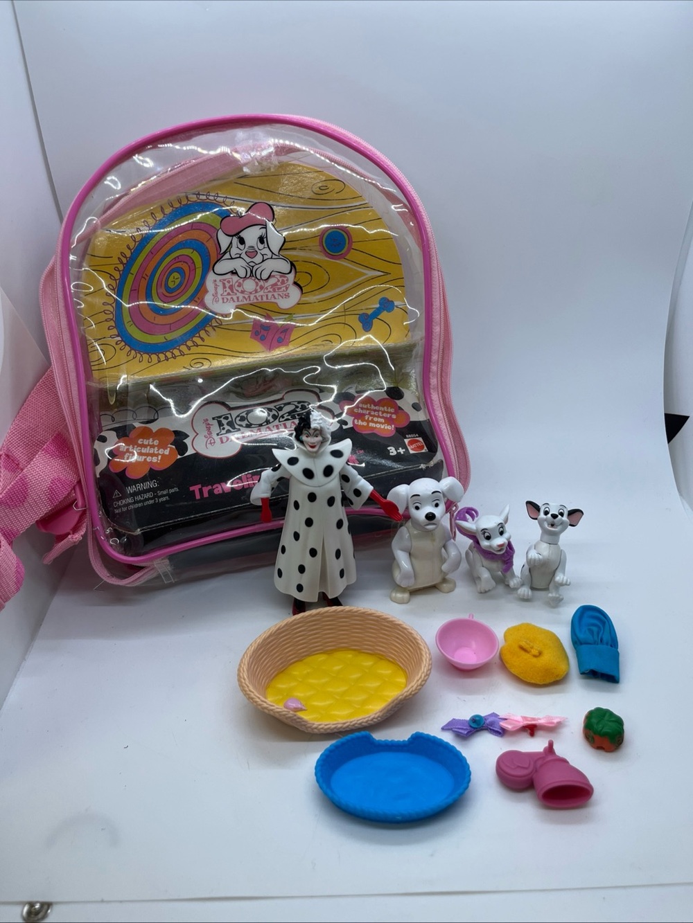 Pink 101 Dalmatians Kids Playset Backpack with Figures and Accessories